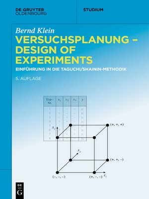cover image of Versuchsplanung – Design of Experiments